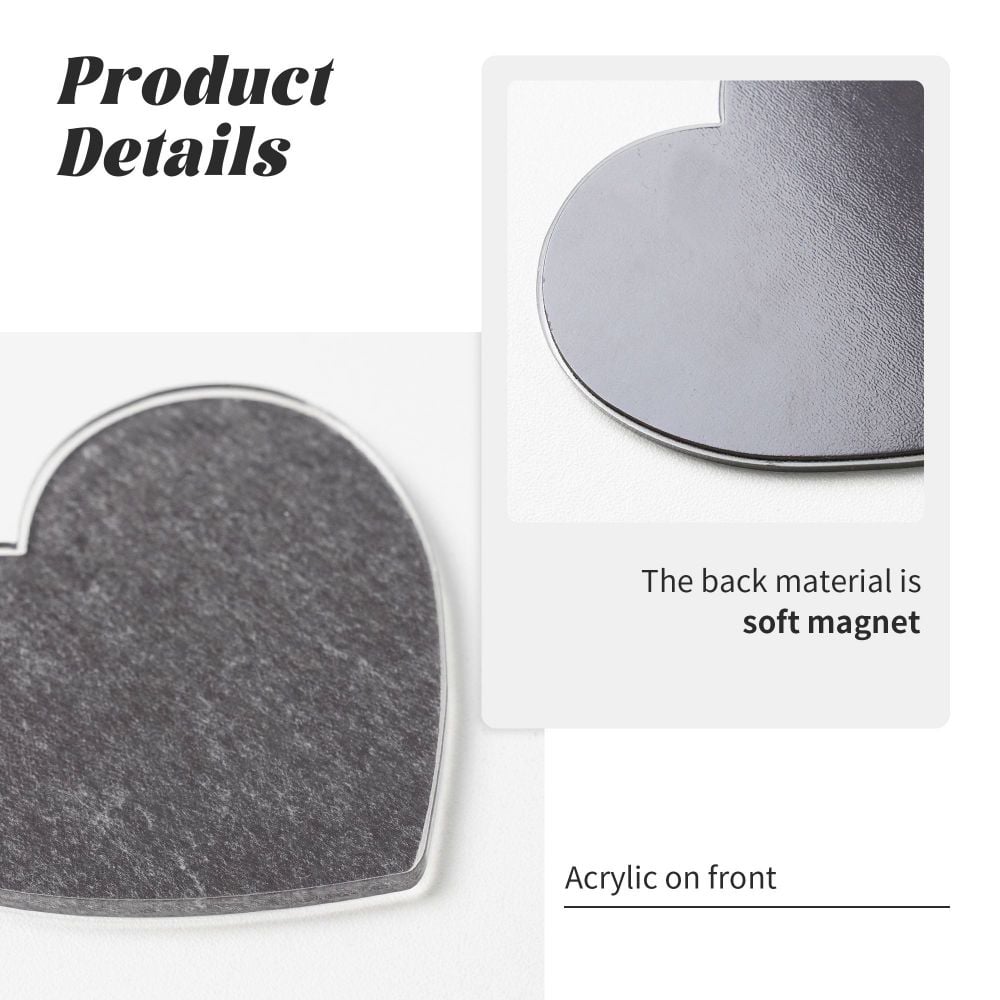 Heart Shape Acrylic Fridge Magnets