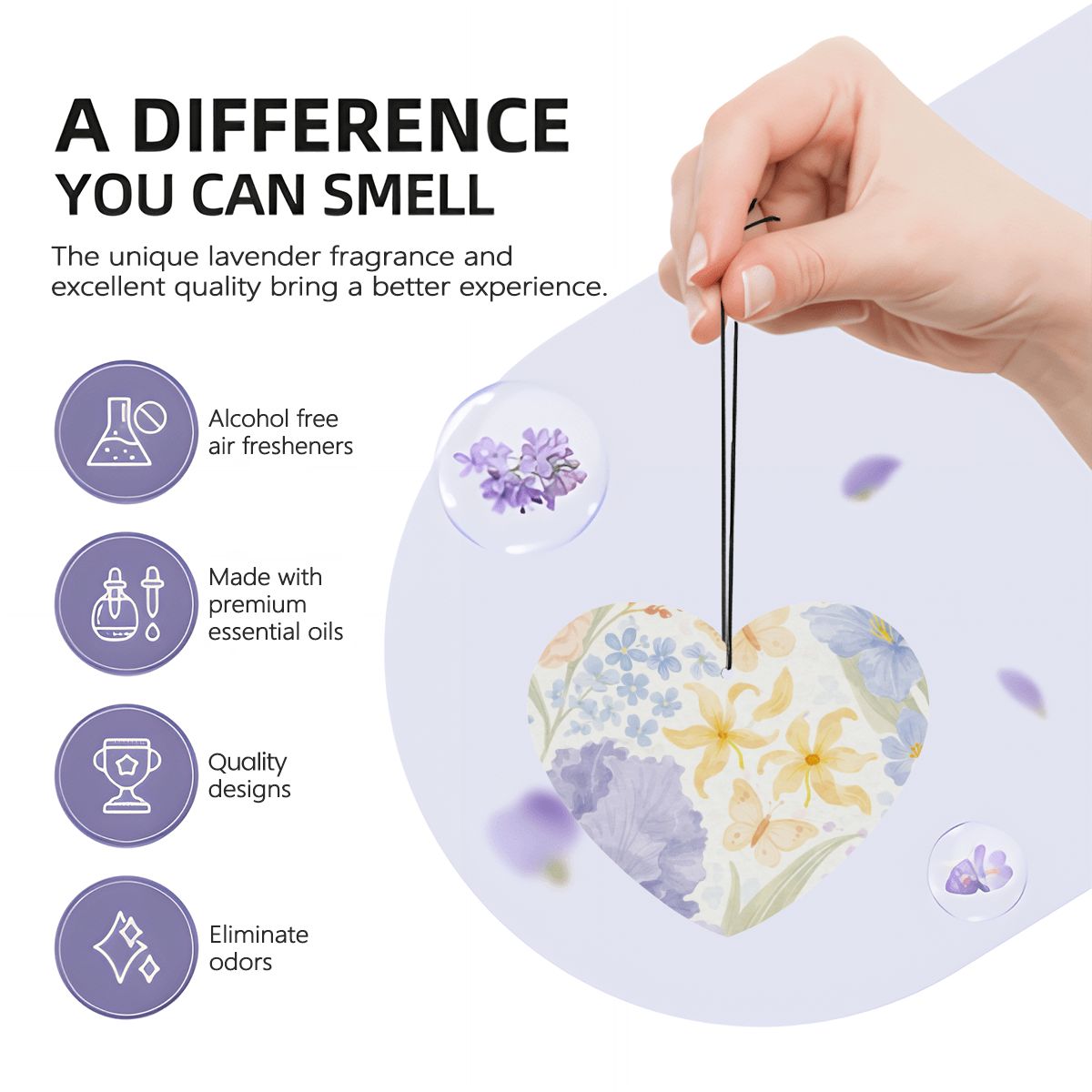 ハート型カーエアフレッシュナーカード（1個）