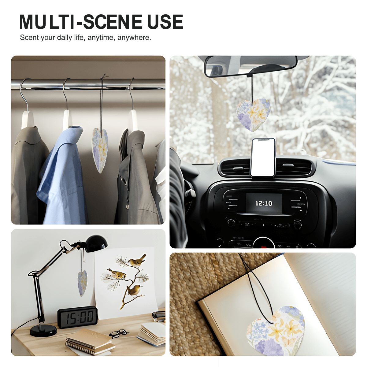 ハート型カーエアフレッシュナーカード（1個）