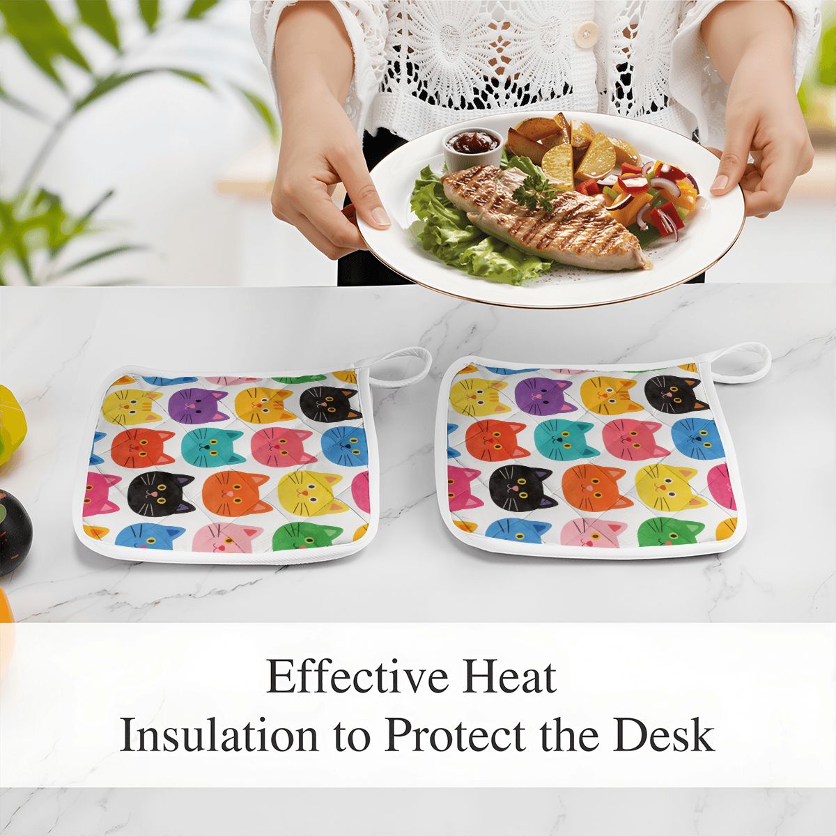 Heat Resistant Pot Holders Set of 2
