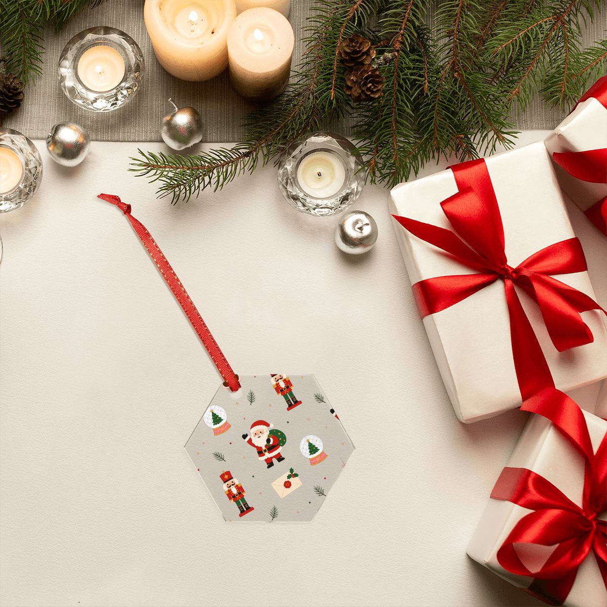 Hexagon Acrylic Ornament