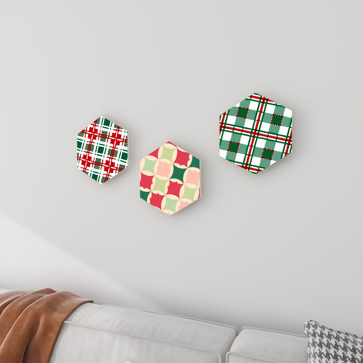 Hexagon Sound Absorbing Panels 3 Pieces