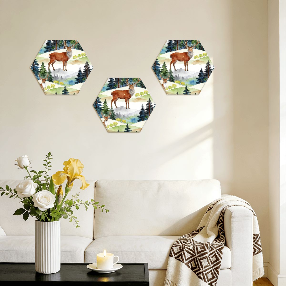 Pannelli Fonoassorbenti Esagonali 3 Pezzi