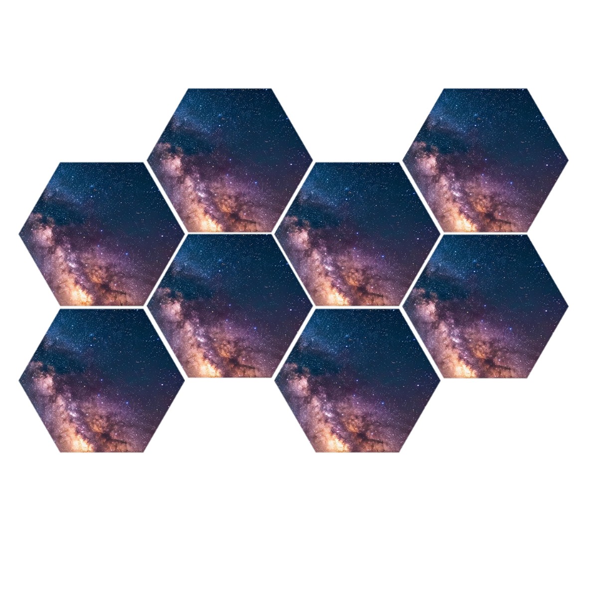 Hexagon Sound Absorbing Panels 8 Pieces