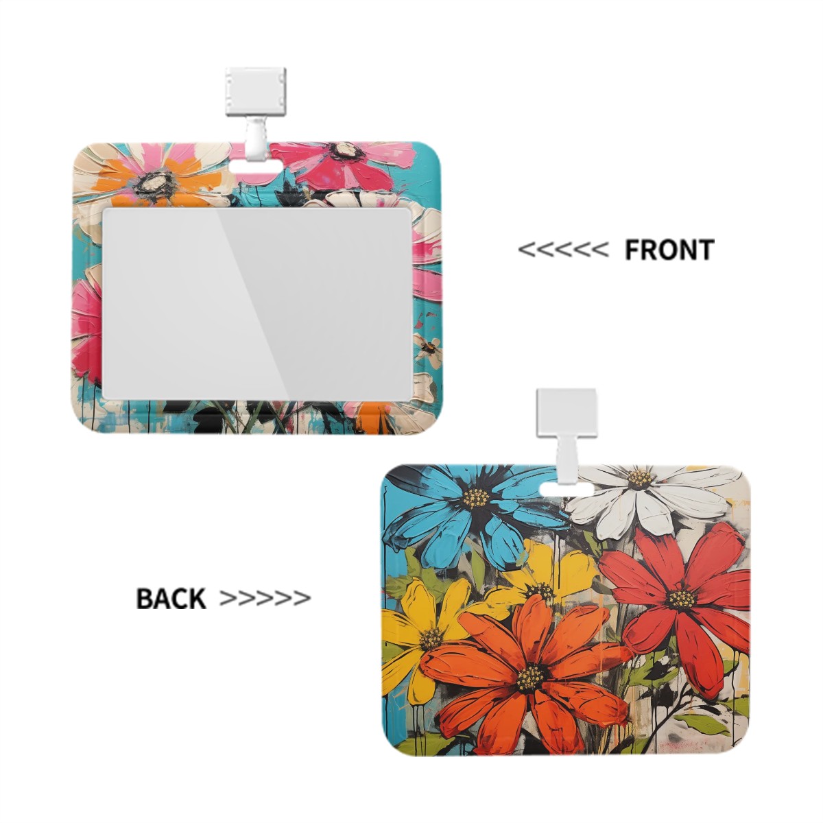 Horizontal ID Badge Holder(Double-Sided Design)