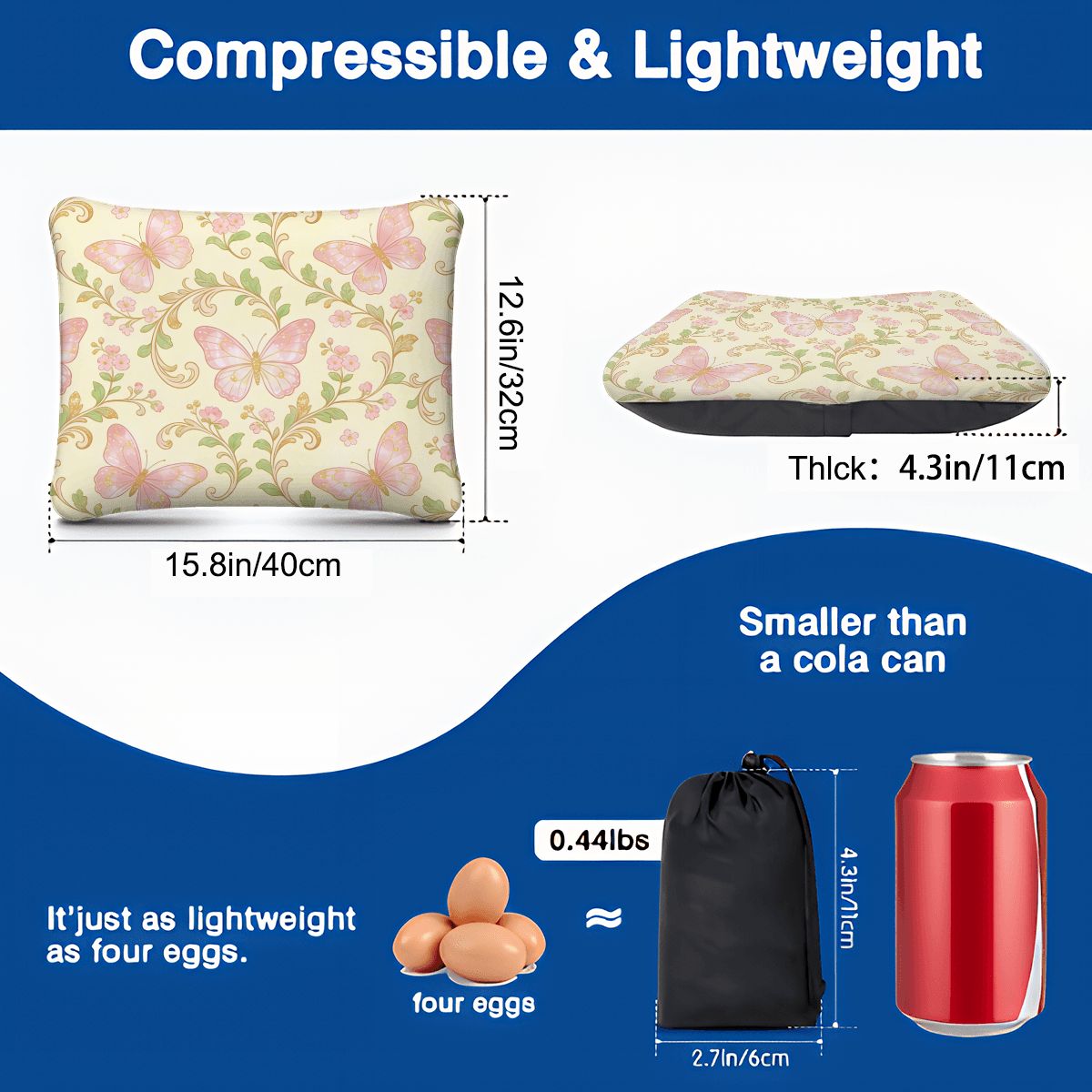 Oreiller de camping gonflable