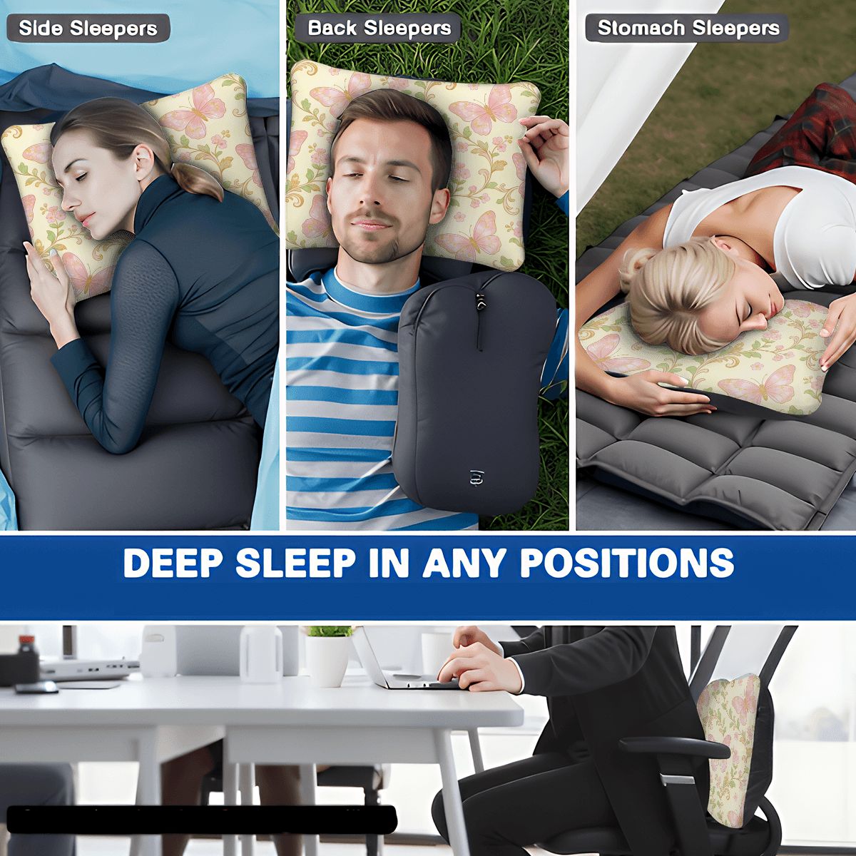 Oreiller de camping gonflable