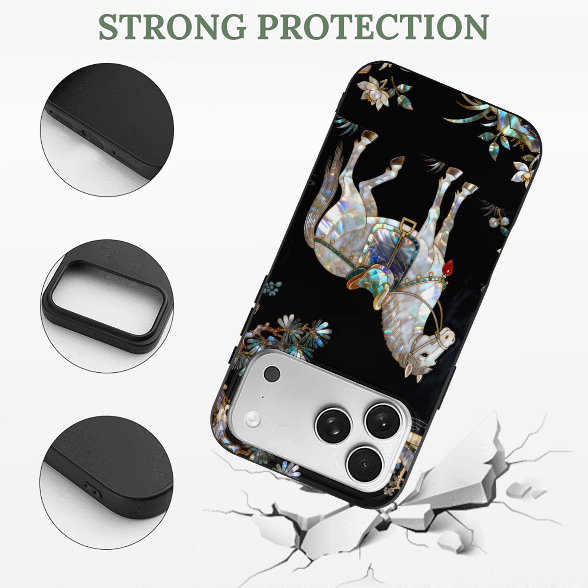 iPhone 17 Pro Max TPU Black Phone Case