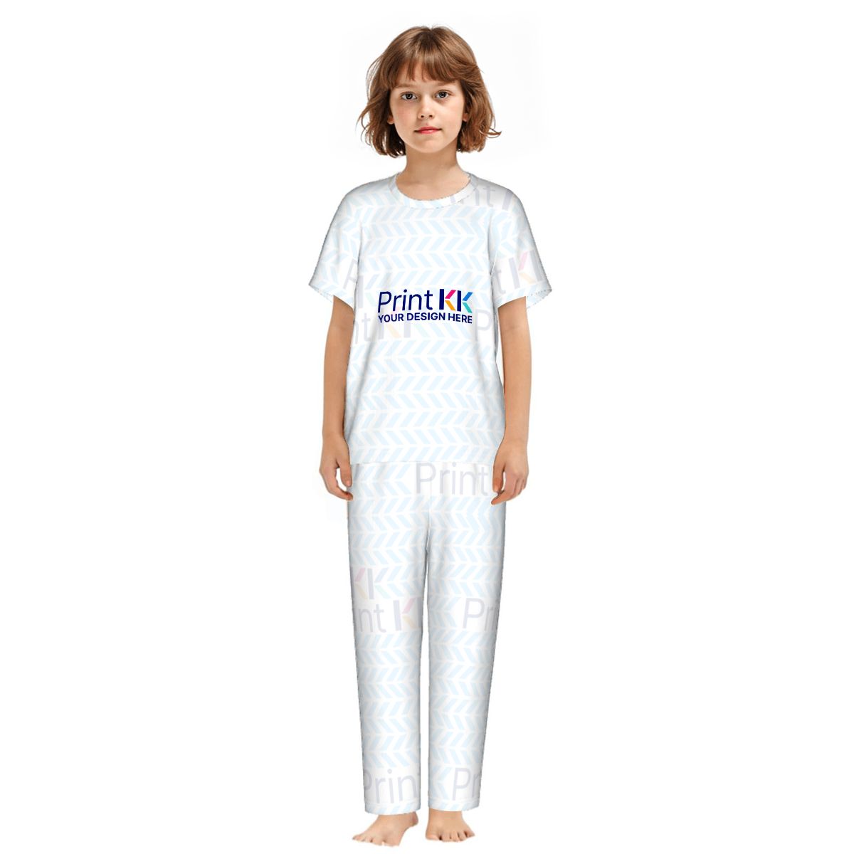 Ensemble de pyjama à manches courtes et pantalon long pour enfants