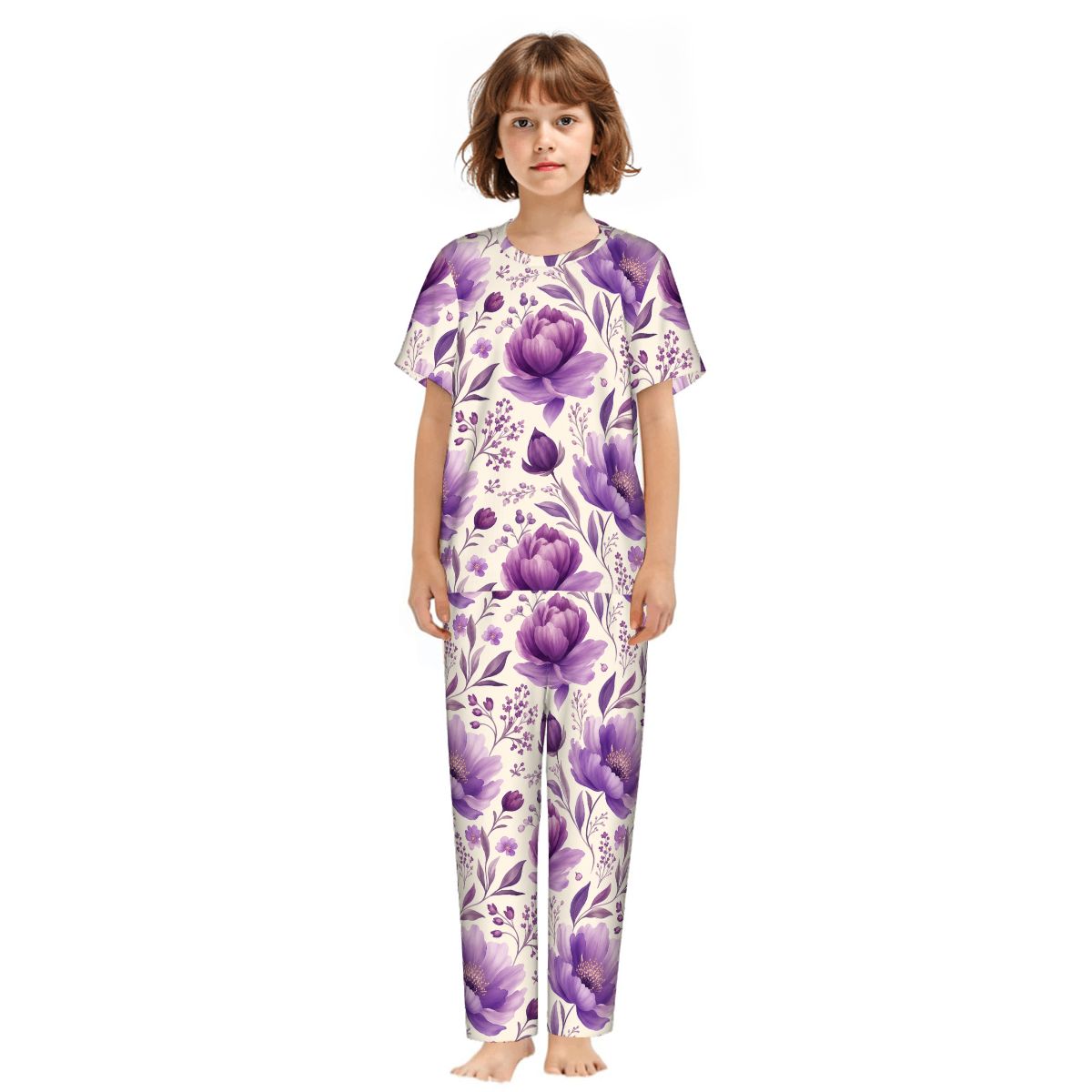 Ensemble de pyjama à manches courtes et pantalon long pour enfants