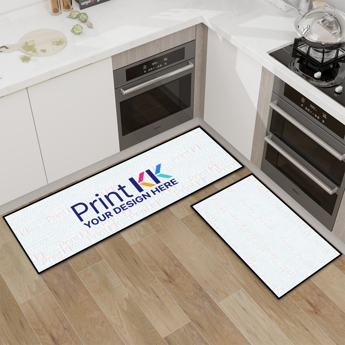 Kitchen Area Rug Set for Floor Non-Slip Washable