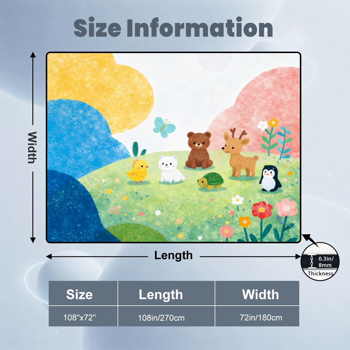 Groot vloerkleed tapijt (3:2)