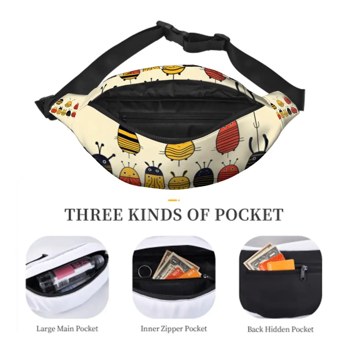 Large Outdoor Crossbody Fanny Pack