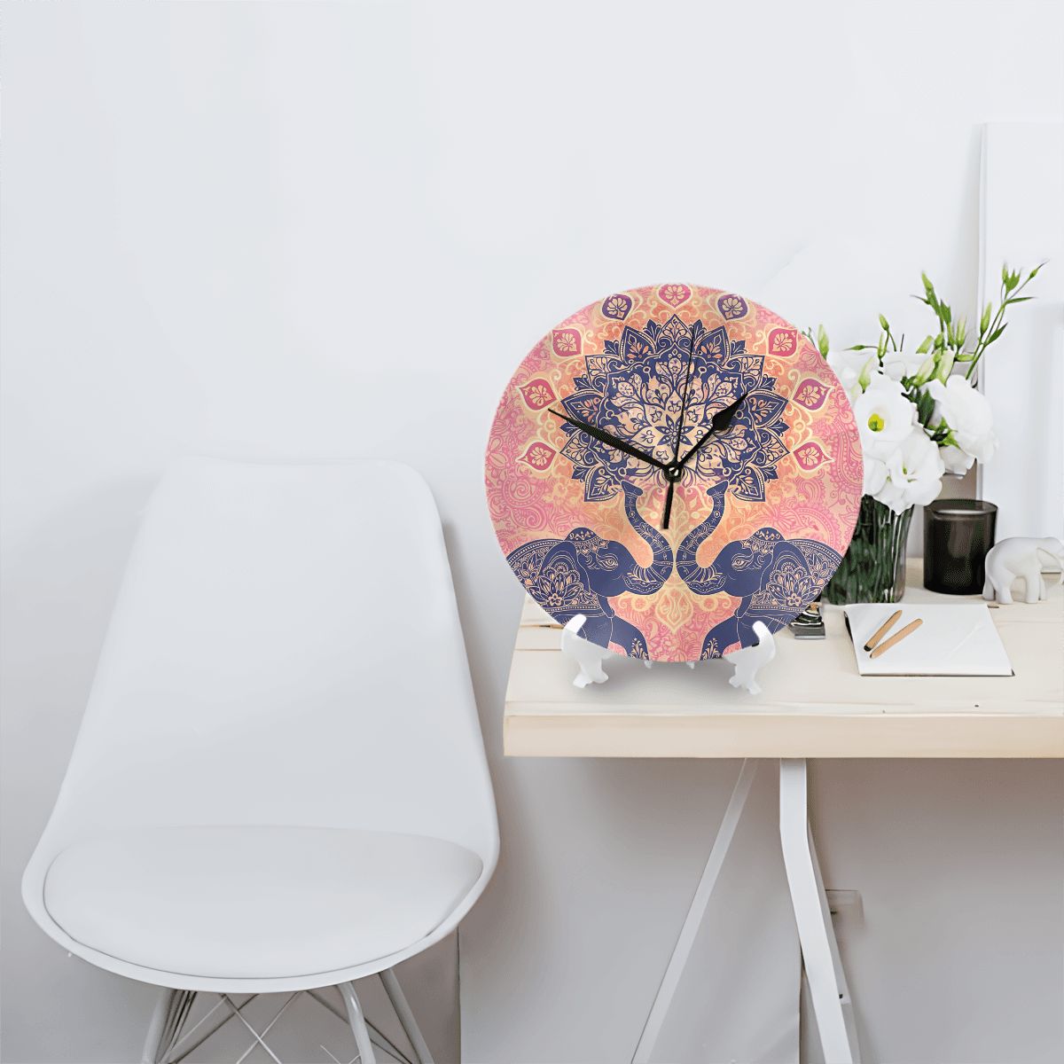 PVC Wall Clock without Numbers & Scales with Stand