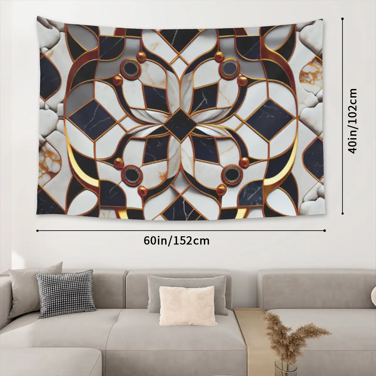 Horizontal Lightweight Wall Tapestry for Bedroom (4:3)