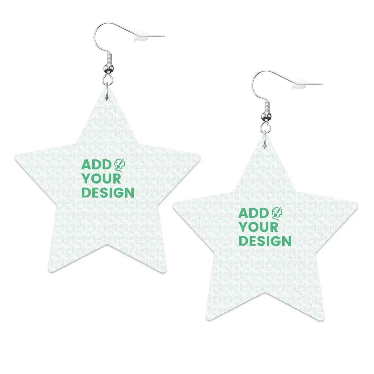 Leather Star Earrings