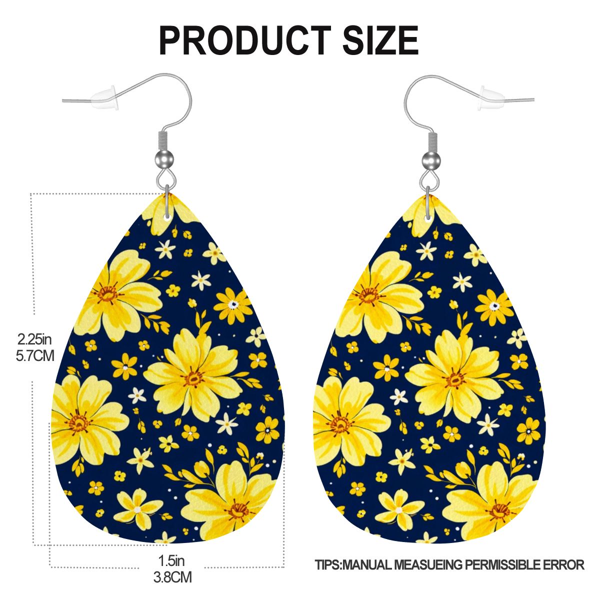 Orecchini a goccia in pelle