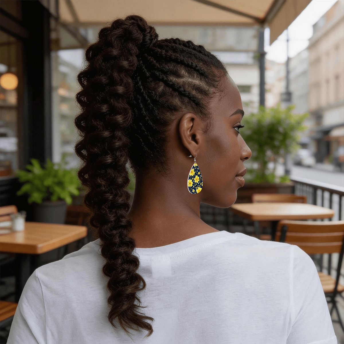 Orecchini a goccia in pelle