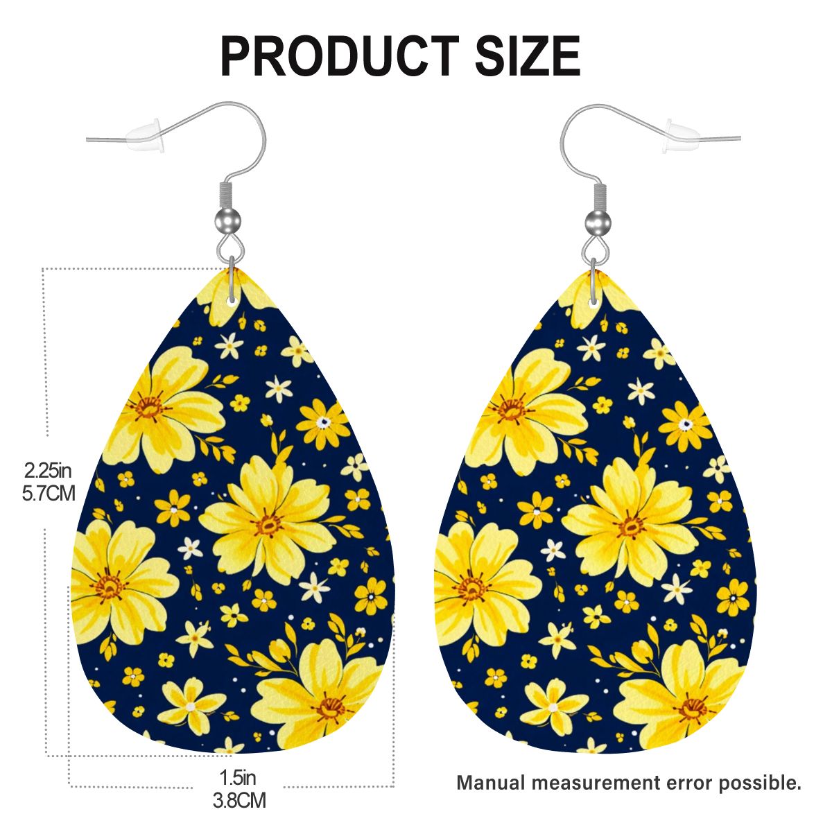 Leren Traanvormige Oorbellen