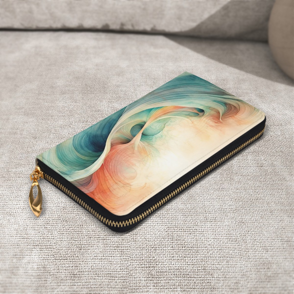 Horizontal Leather Long Clutch Wallet