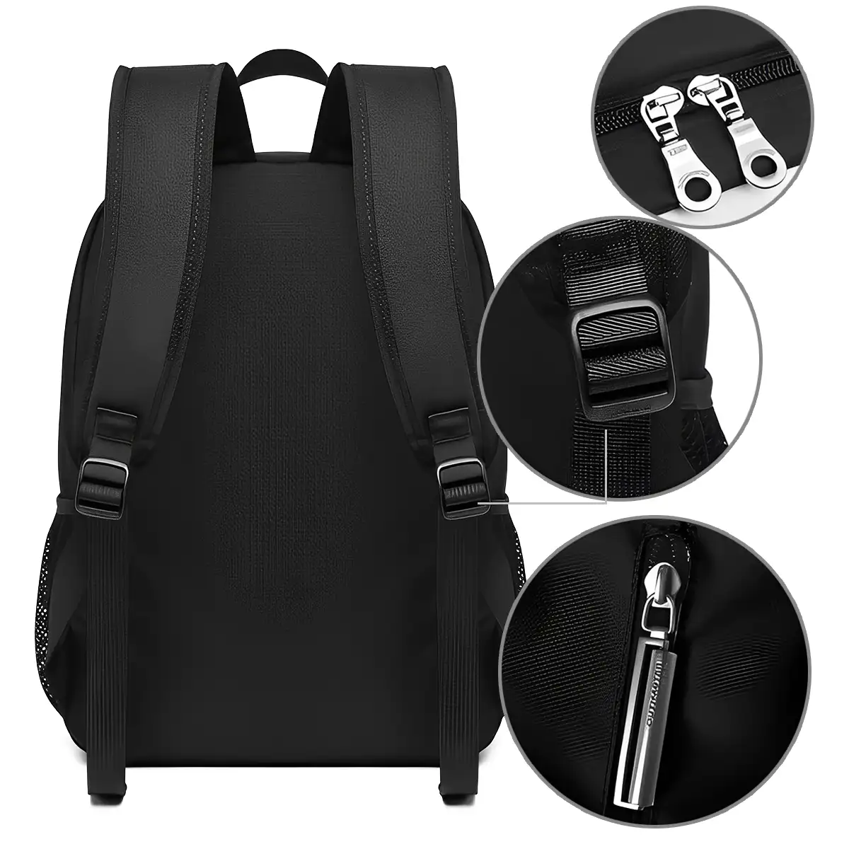 Oxford Backpack with Front and Back Pockets