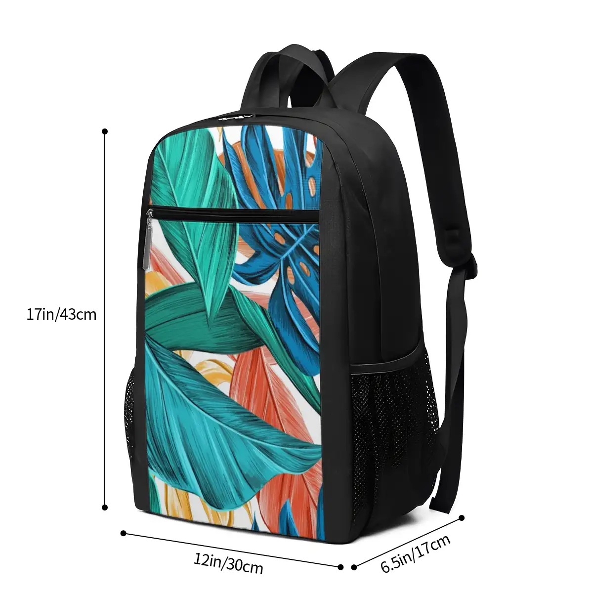 Oxford Backpack with Front and Back Pockets