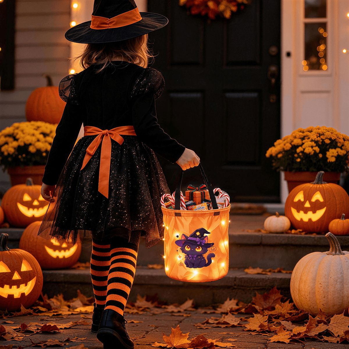 ハロウィンバスケット点灯