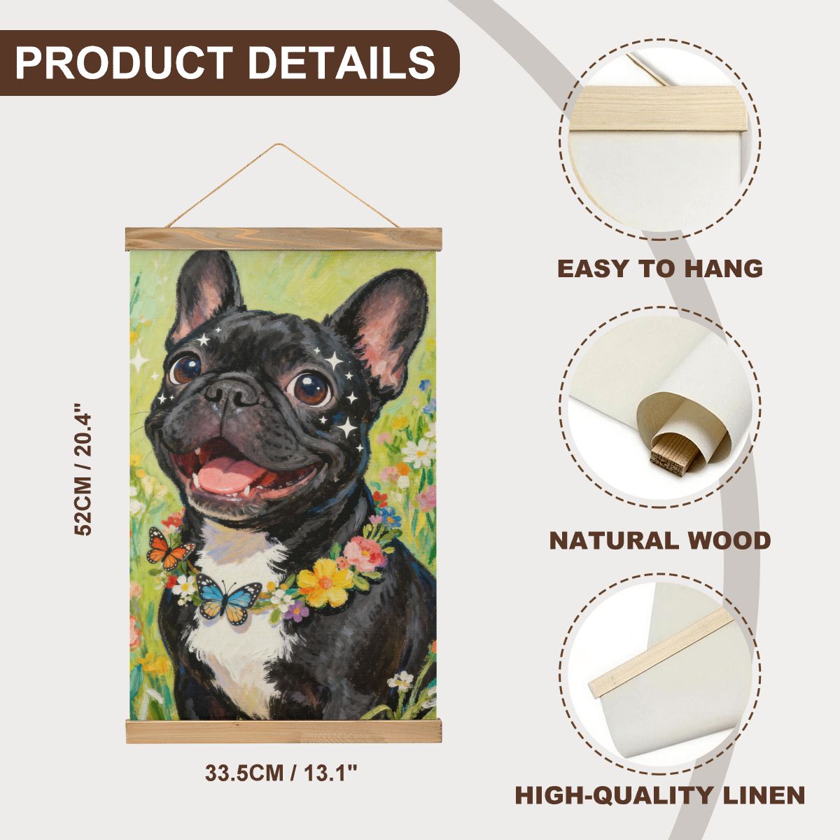 Arte de Pared en Lienzo de Lino