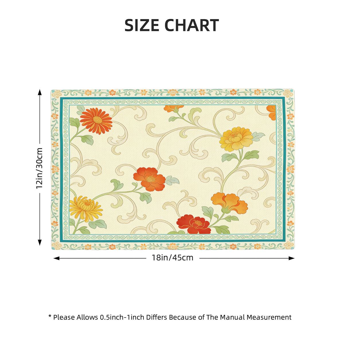 Manteles individuales de imitación lino de doble capa