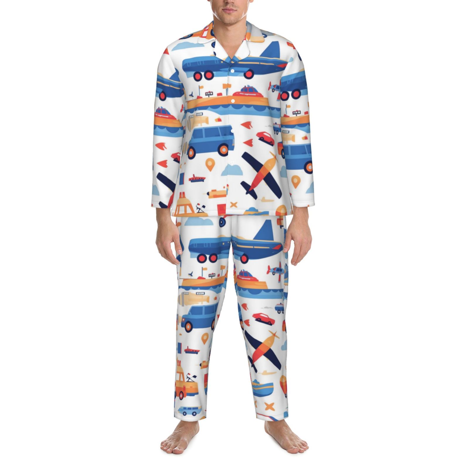 Long Sleeved Pajamas for Men Set