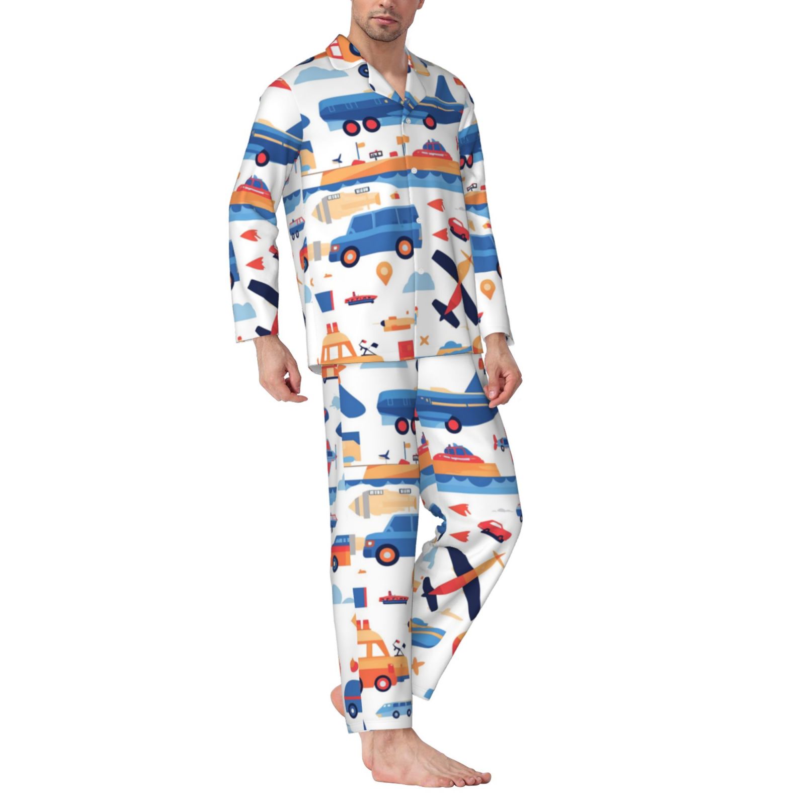 Long Sleeved Pajamas for Men Set