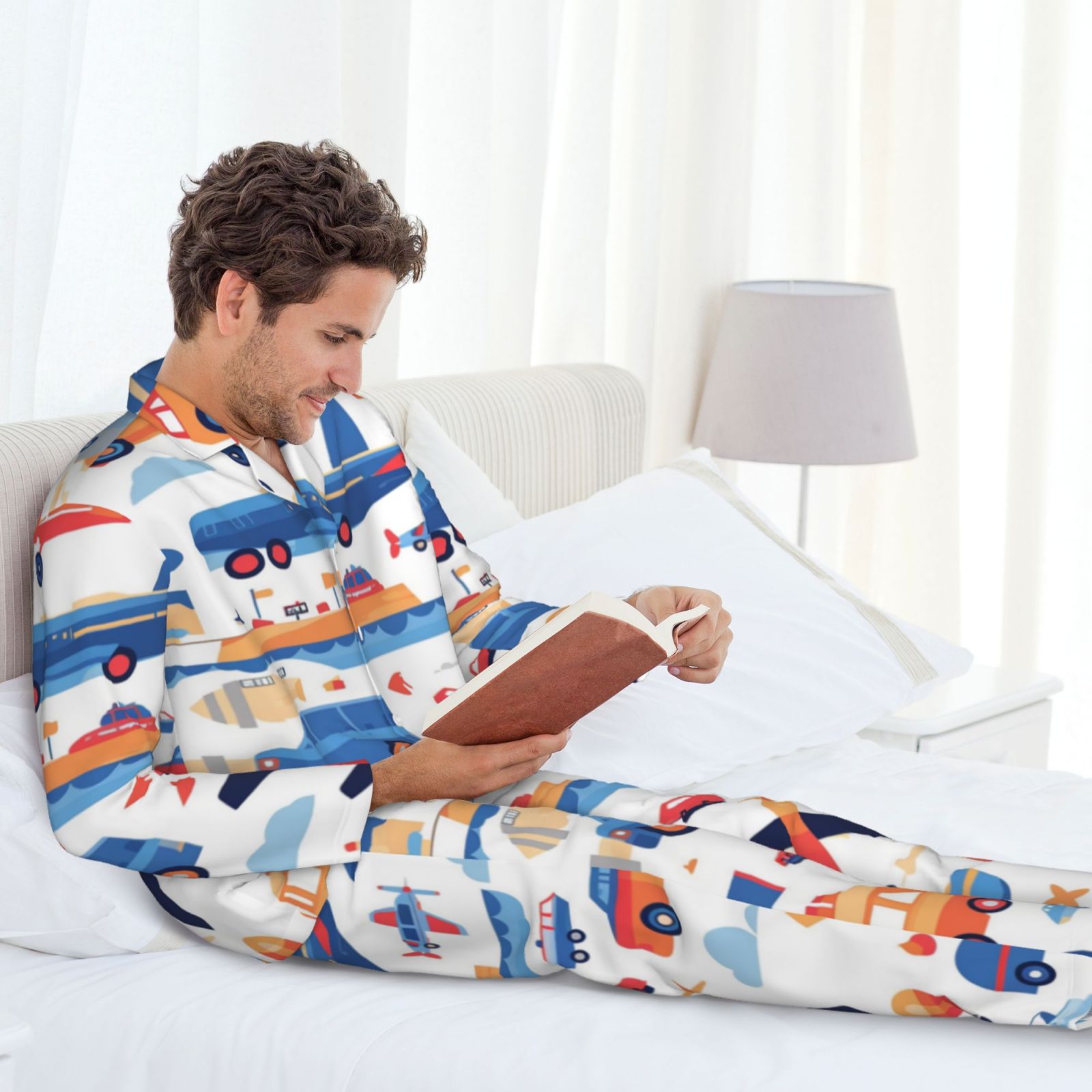 Long Sleeved Pajamas for Men Set