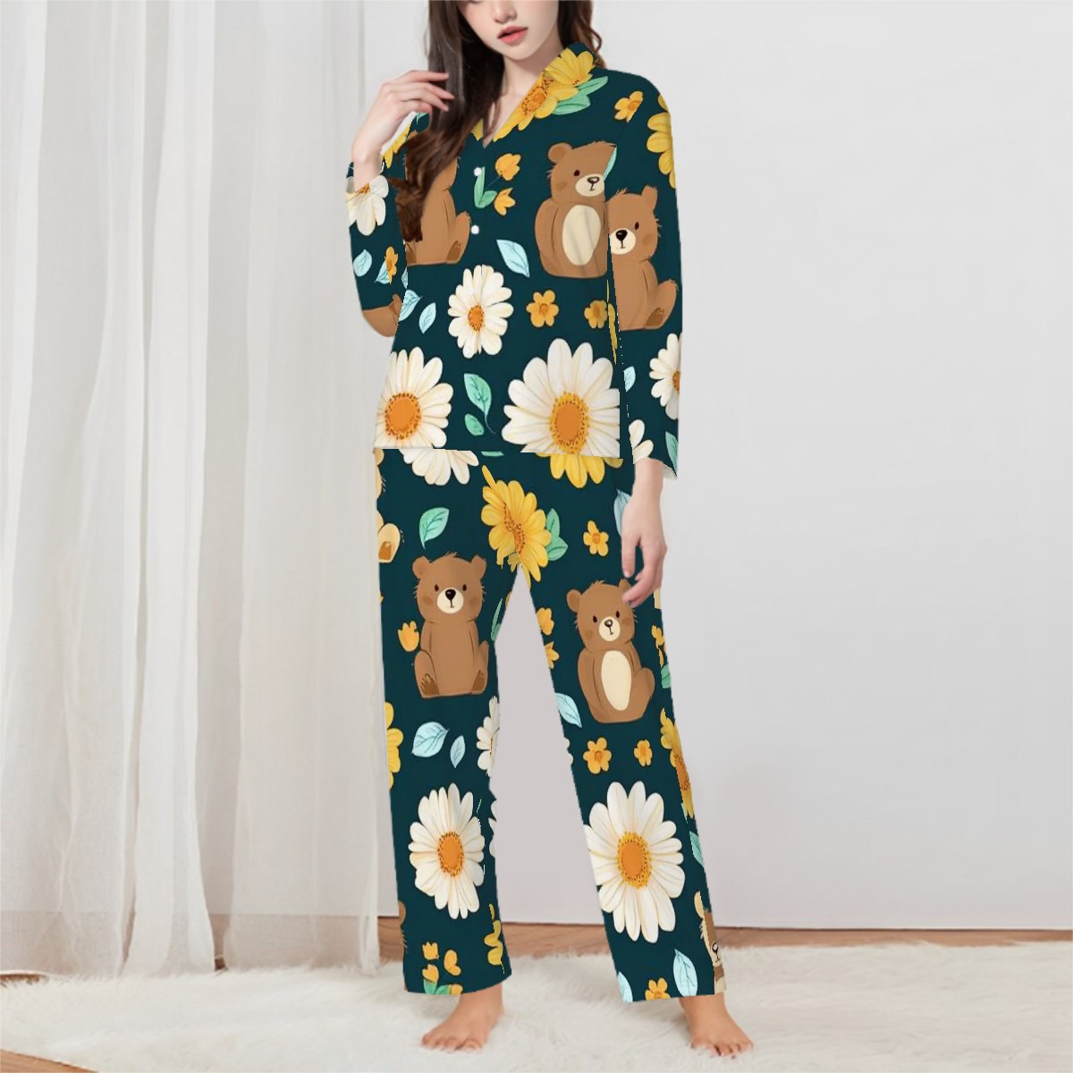 Long Sleeved Pajamas for Women Set