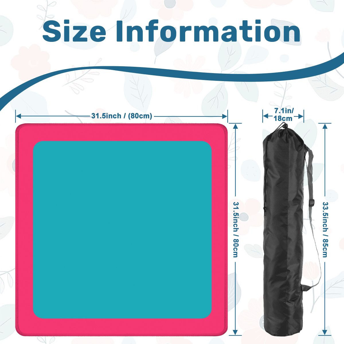 Mahjong Mat Magenta Teal Rounded Border