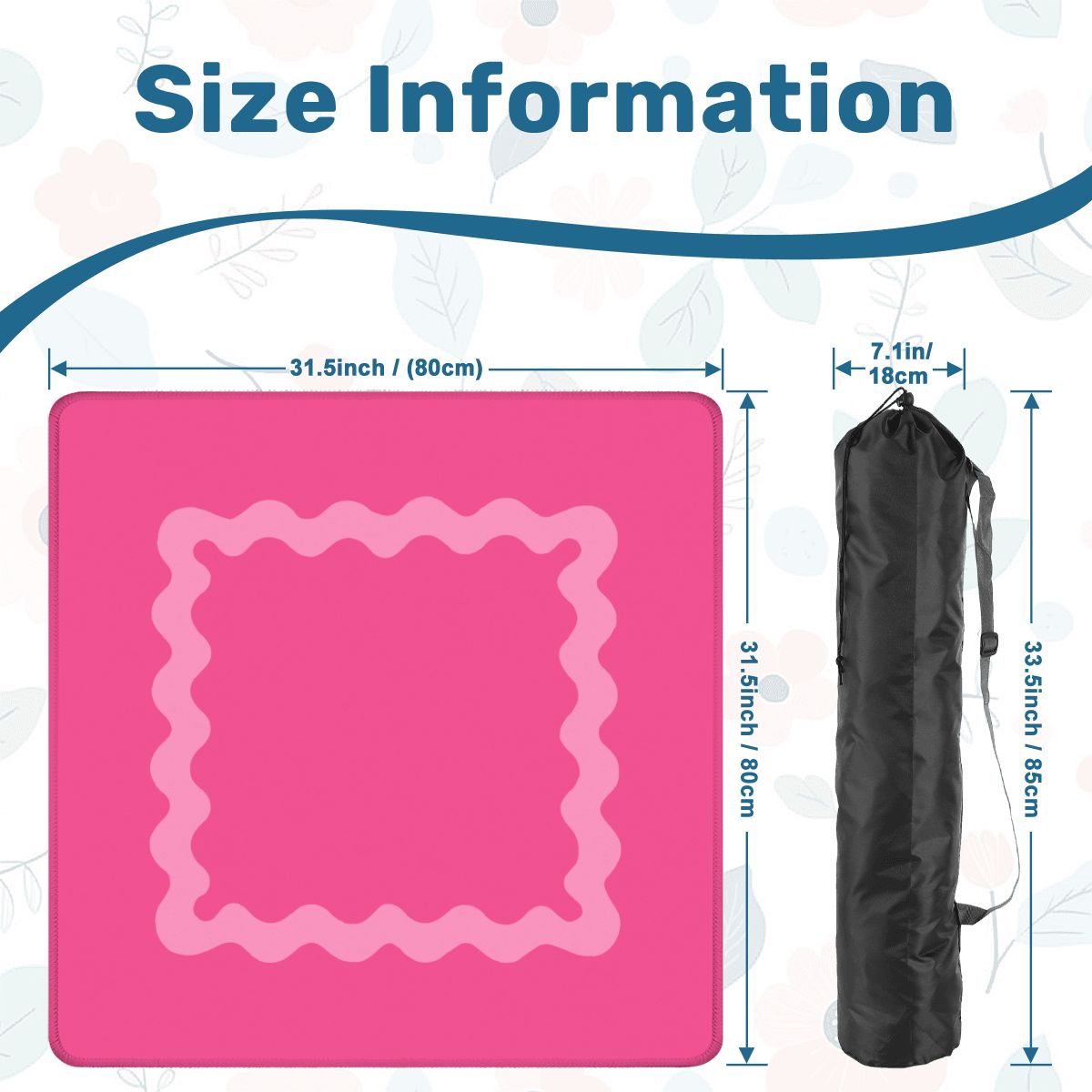 Mahjong Mat Pink Ruffled Border
