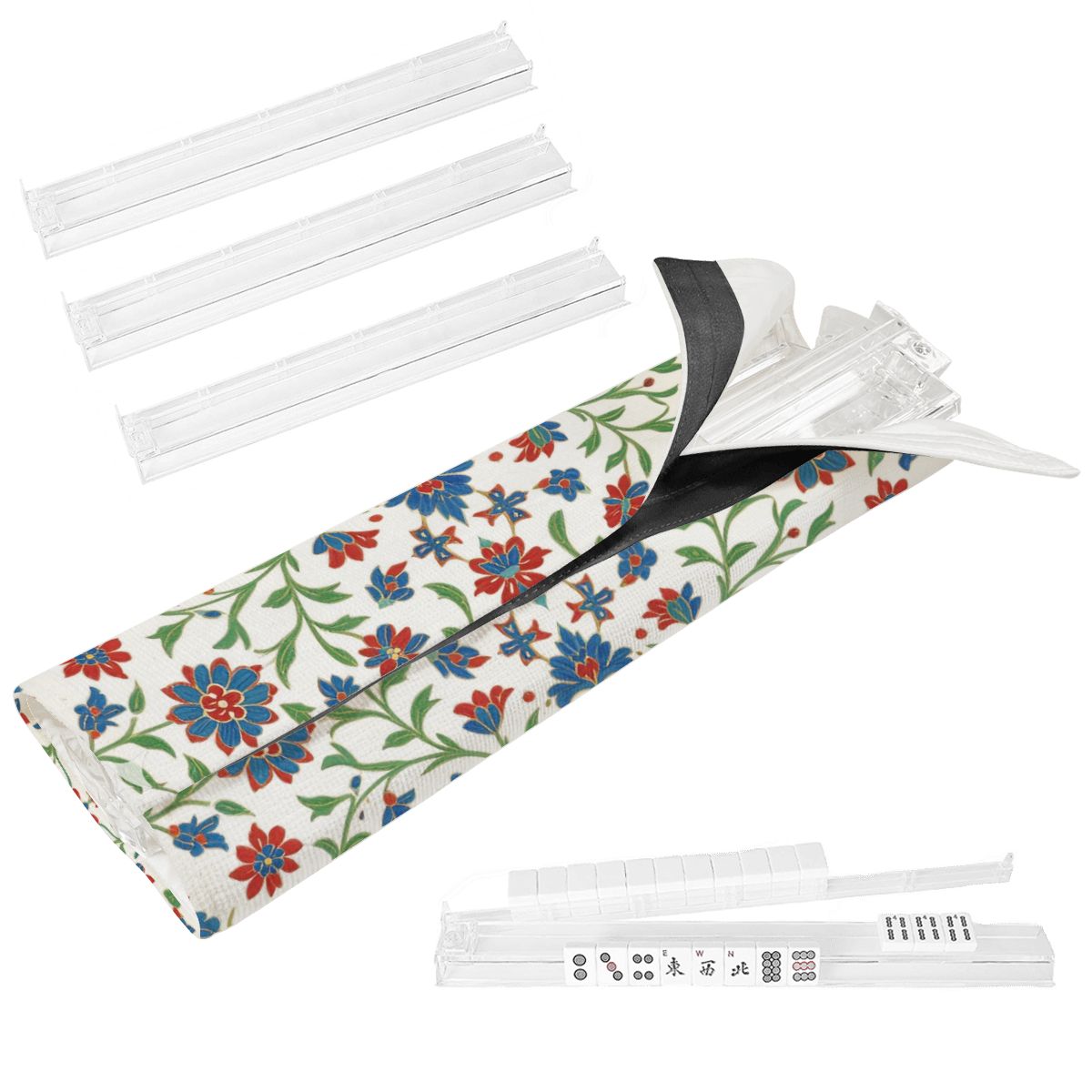 4 Mahjong Tile Pusher Racks with Bag