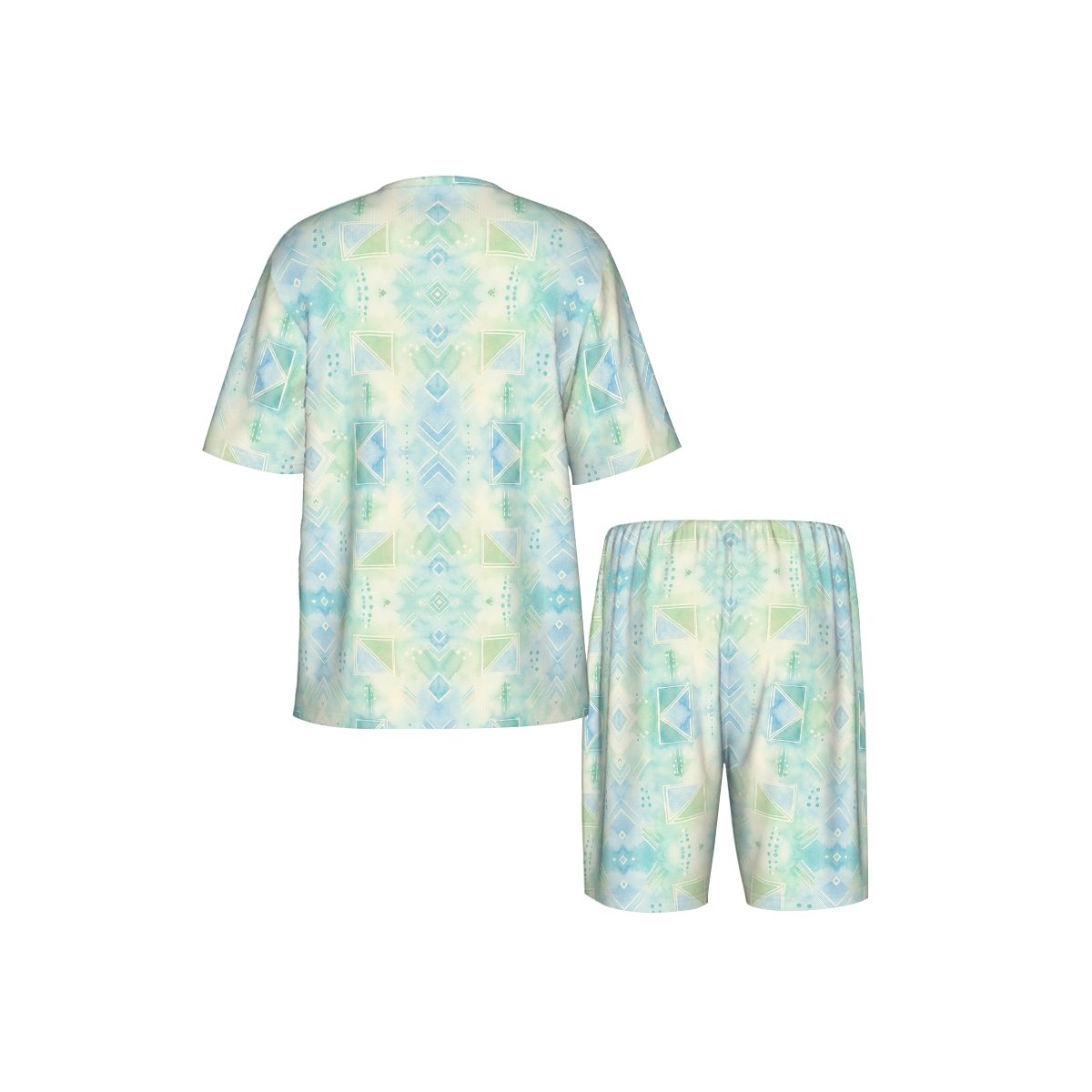 Men Crew Neck Shorts Pajama Set