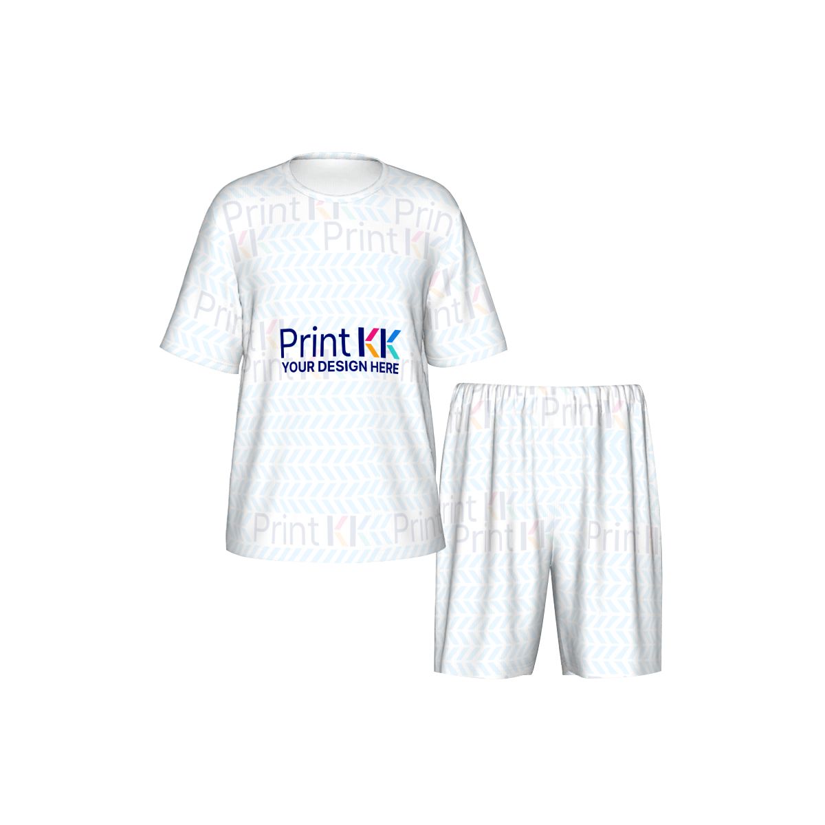 Ensemble de pyjama pour homme à col rond et short