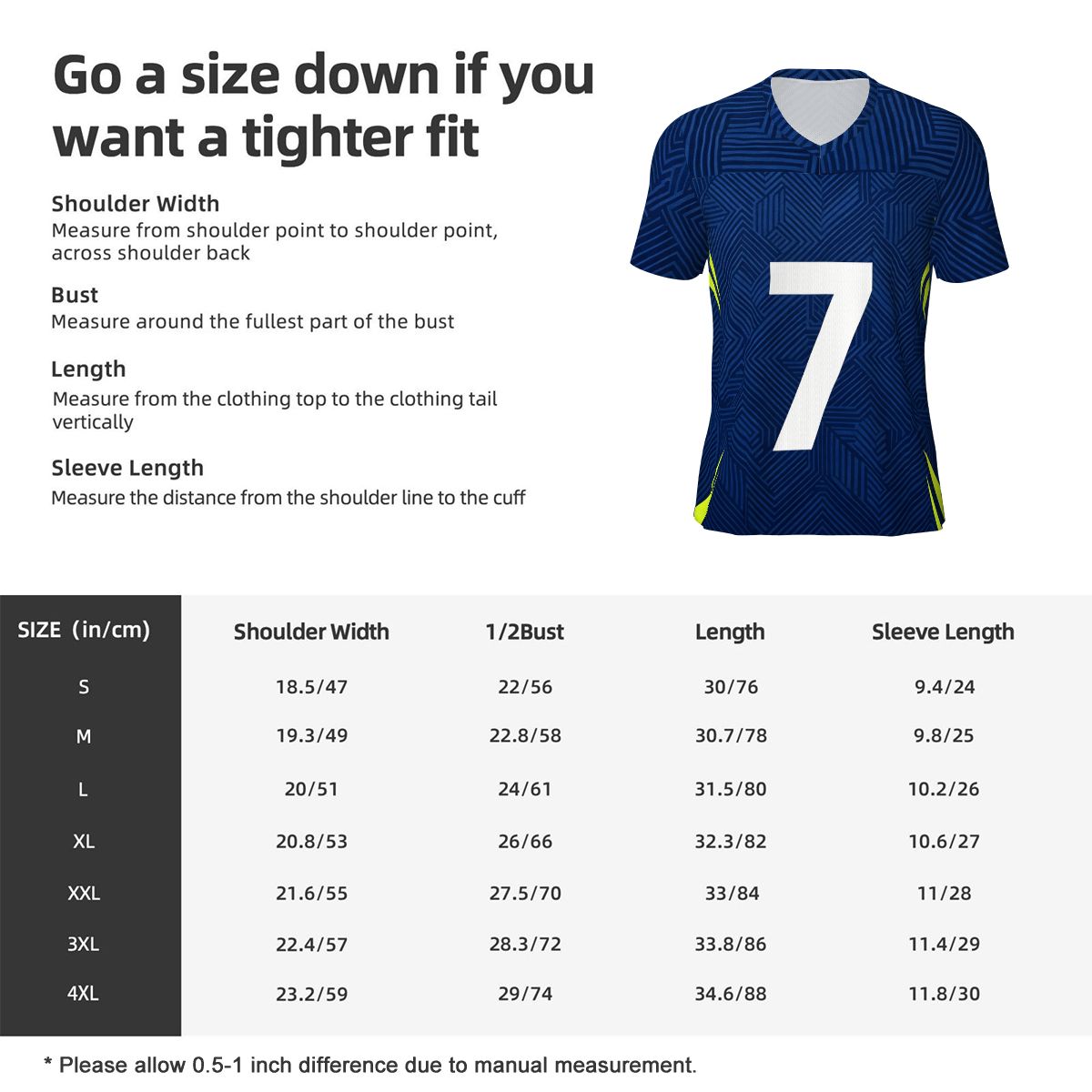 Men V-Neck Short Sleeve Rugby Jersey