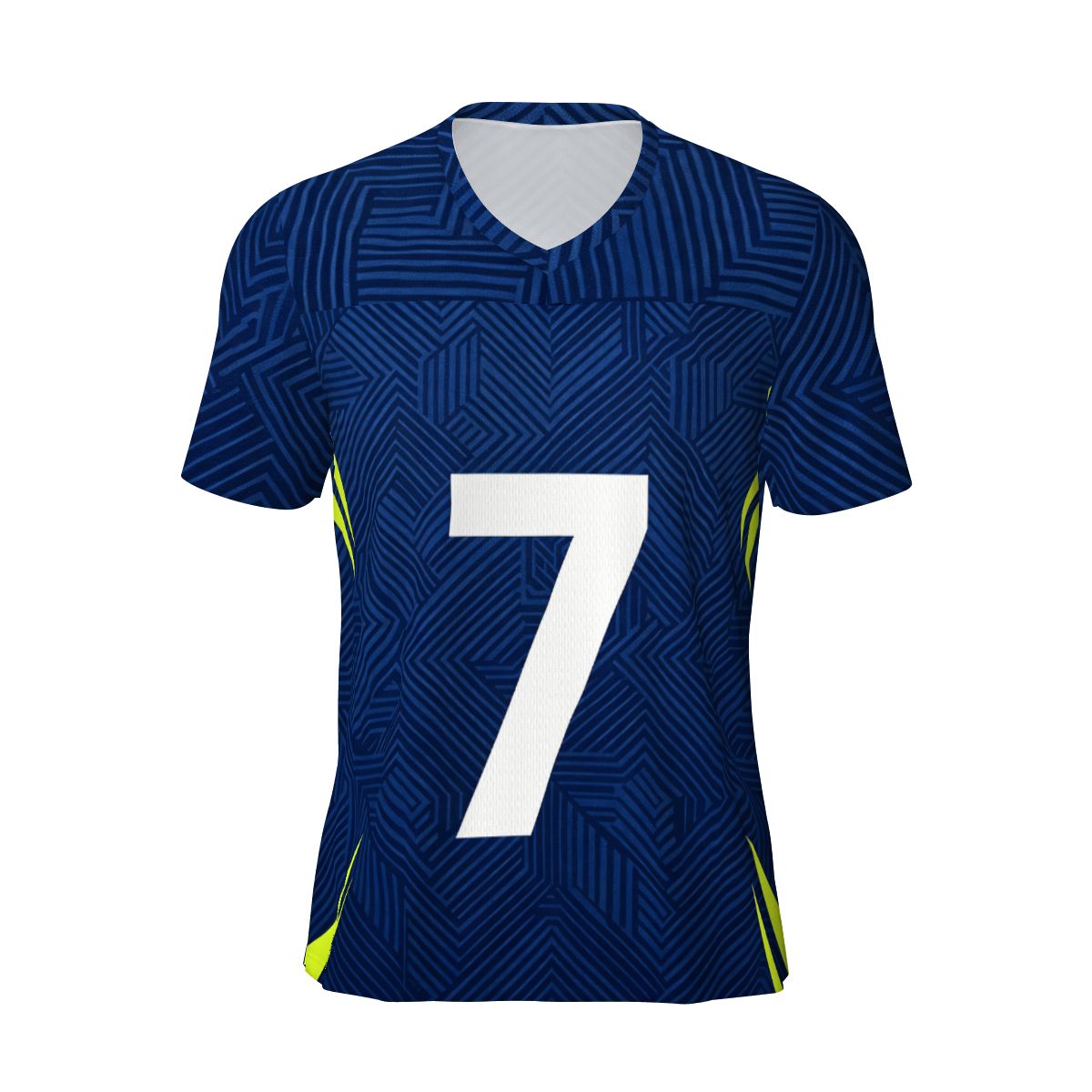 Men V-Neck Short Sleeve Rugby Jersey