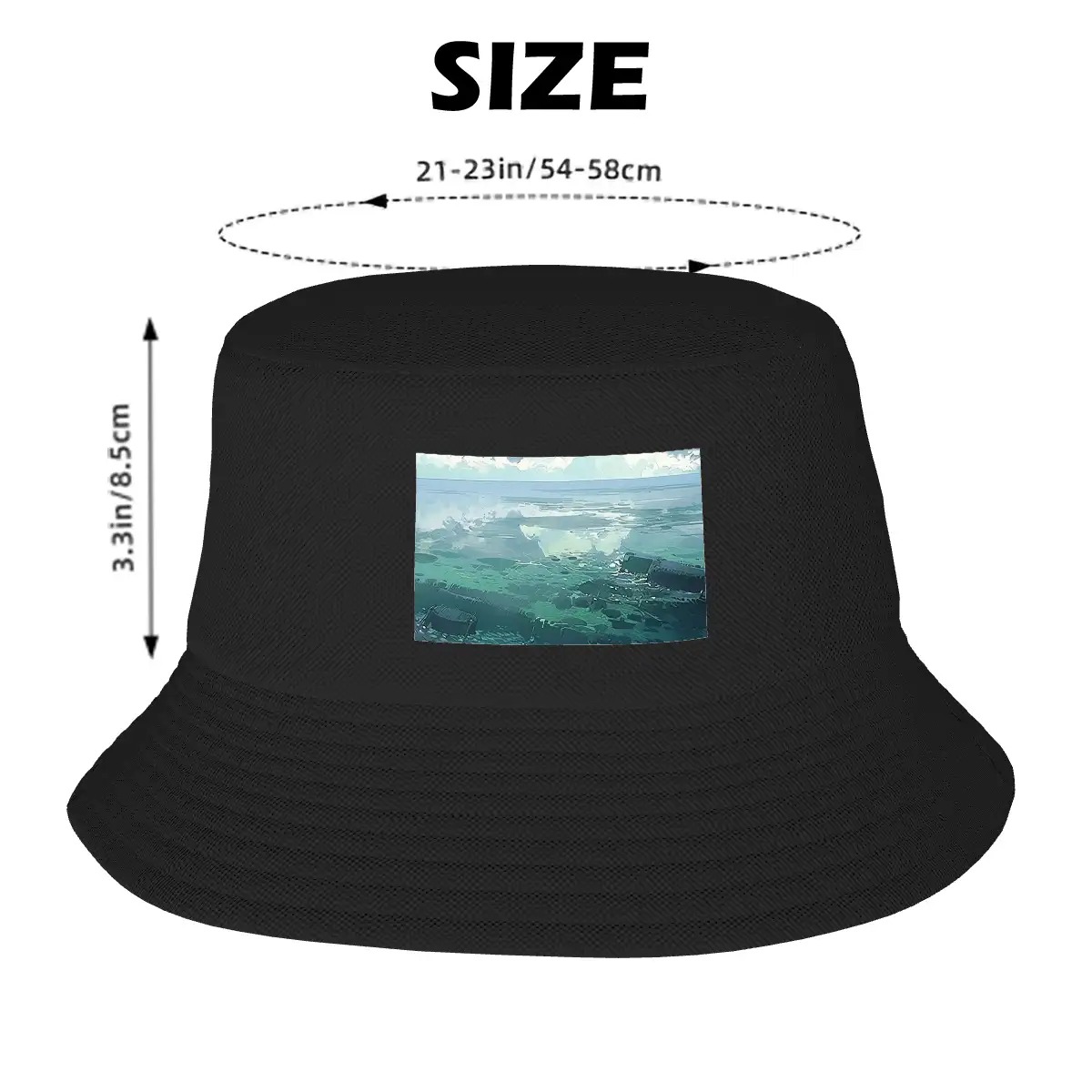 Double Layer Bucket Hat (Area Pattern)