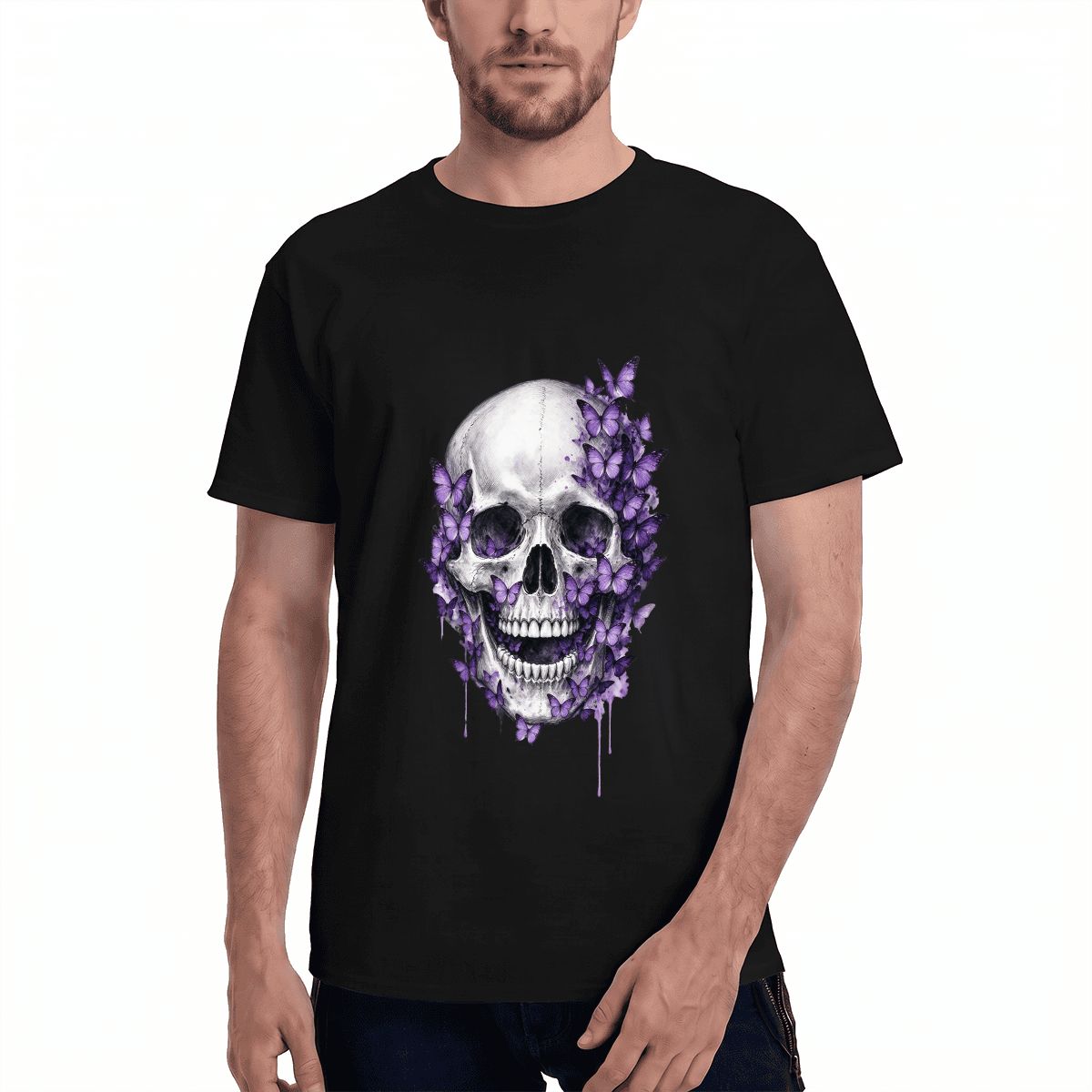 メンズ コットン クルーネック Tシャツ (英国製)