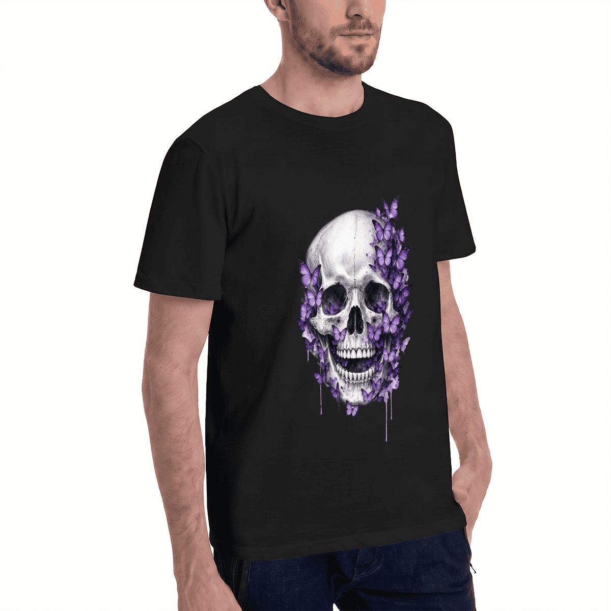 メンズ コットン クルーネック Tシャツ (英国製)