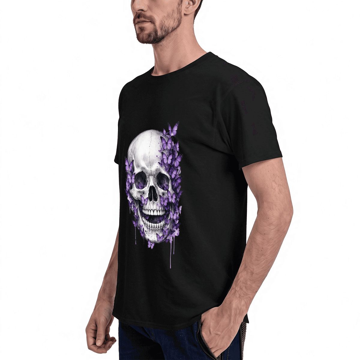 メンズ コットン クルーネック Tシャツ (英国製)