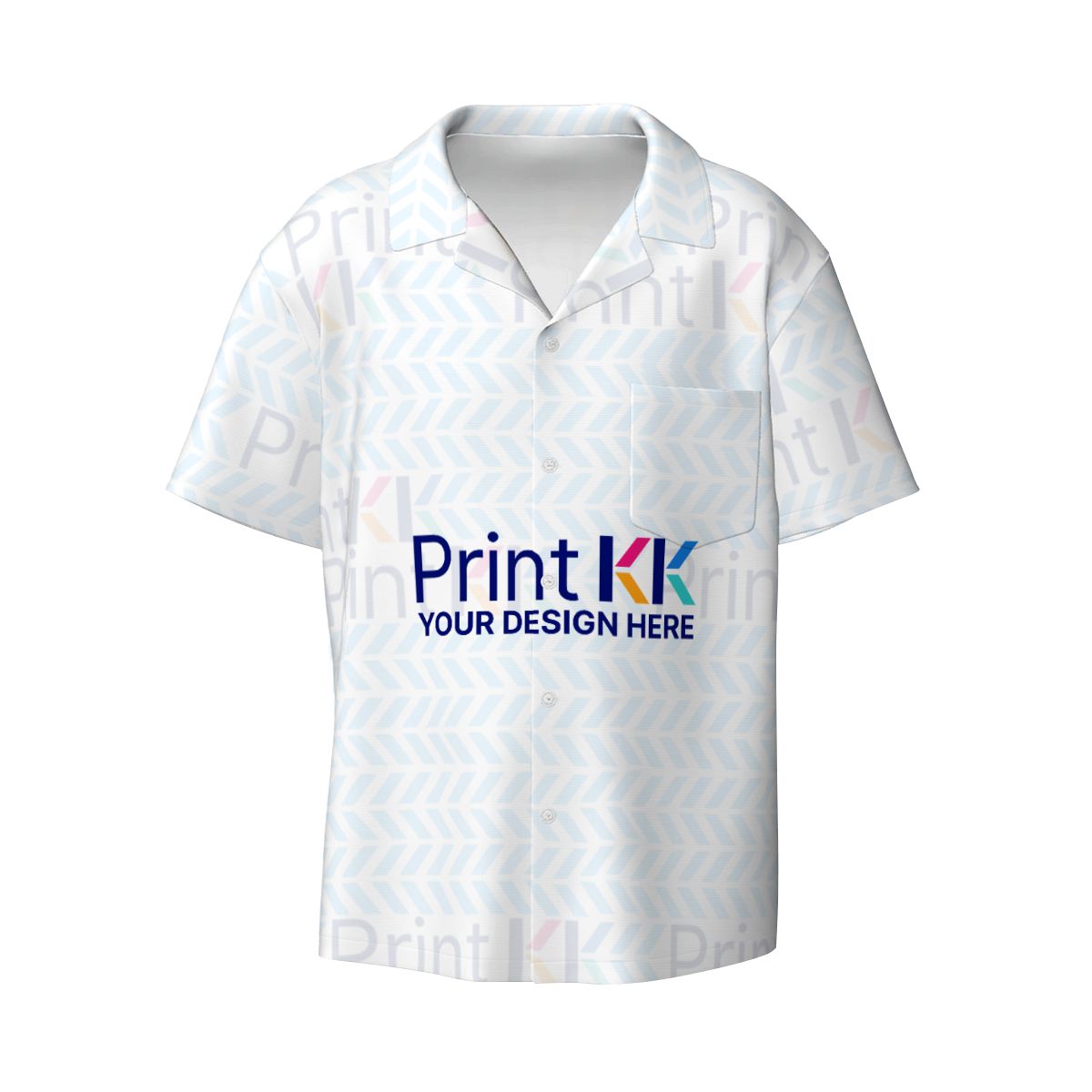 Men's Cuban Collar Short Sleeve Shirt