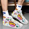 Men's High Top Canvas Shoes (Customized Tongue) Men's High Top Canvas Shoes (Customized Tongue)