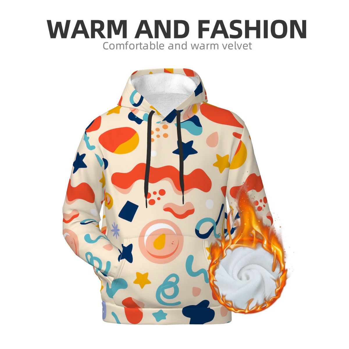 Felpa con cappuccio da uomo con tasche Servizi personalizzati