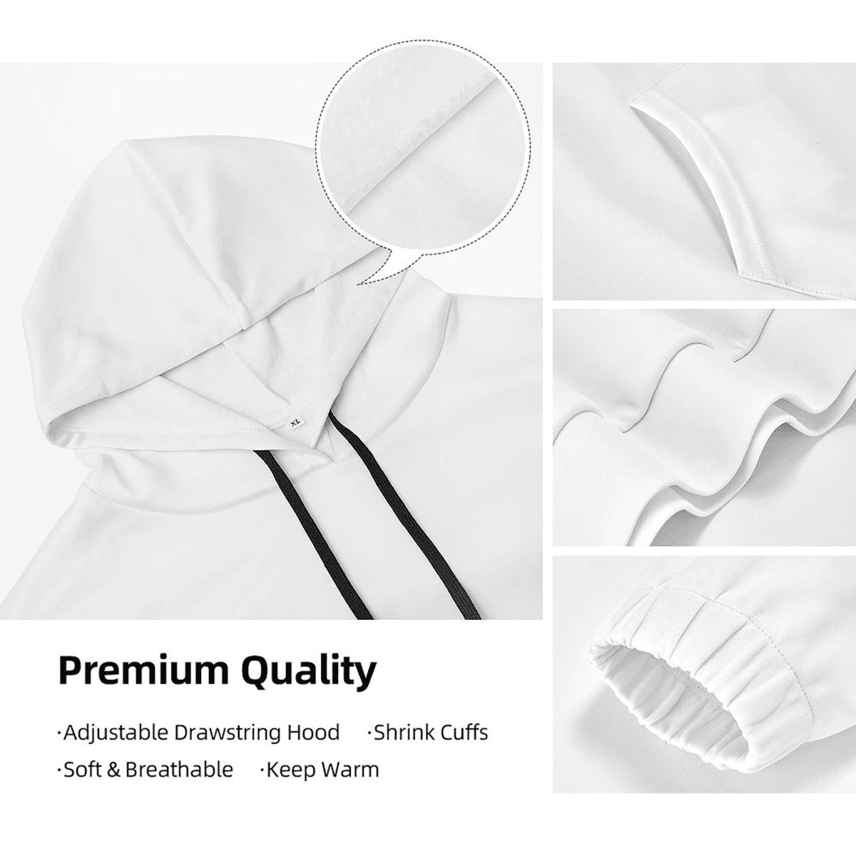 Felpa con cappuccio da uomo con tasche Servizi personalizzati