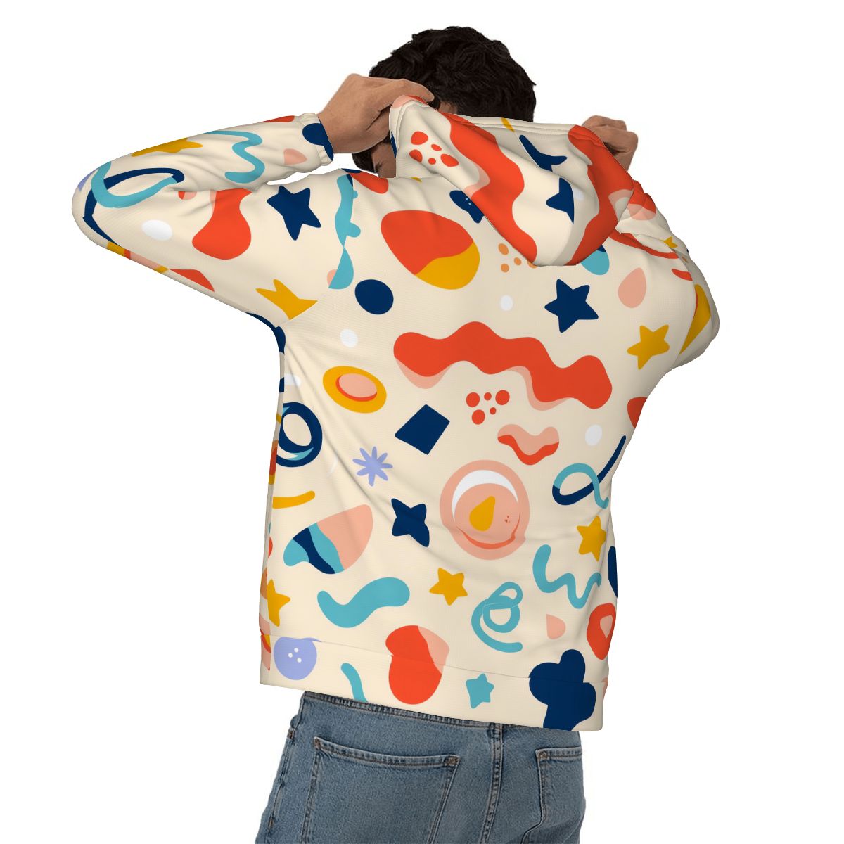 Felpa con cappuccio da uomo con tasche Servizi personalizzati