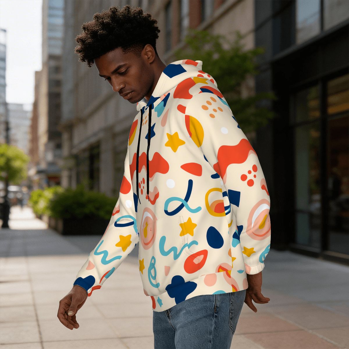 Felpa con cappuccio da uomo con tasche Servizi personalizzati